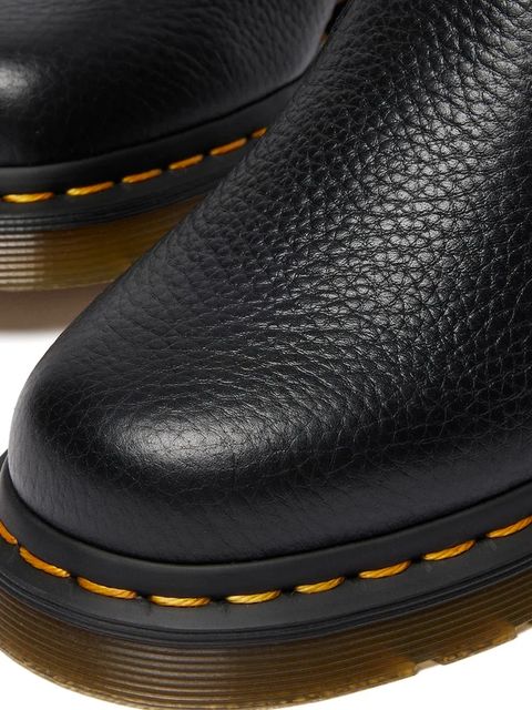 Dr. Martens sztyblety skórzane 2976 Hi Chelsea Boot damskie kolor czarny na płaskim obcasie DM41404001