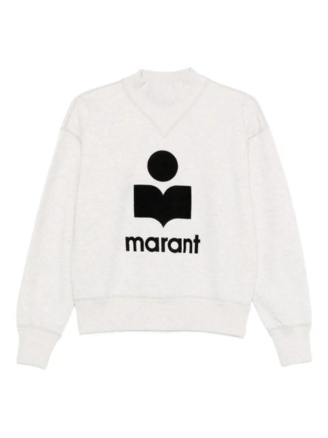 MARANT ÉTOILE Moby flocked-logo sweatshirt - Neutrals - zdjęcie produktu nr 1