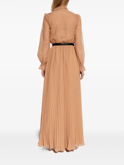 Self-Portrait long-sleeved dress - Neutrals