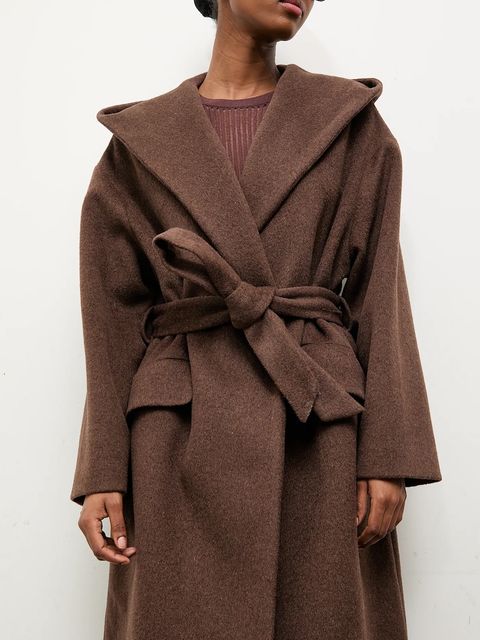 Answear.LAB płaszcz wełniany kolor brązowy - zdjęcie produktu nr 2