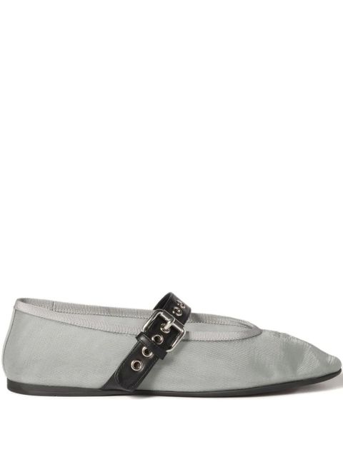 Miu Miu Mesh fabric ballerinas - Grey - zdjęcie produktu nr 1