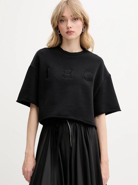 IRO t-shirt bawełniany damski kolor czarny WF14OLINDA - zdjęcie produktu nr 1