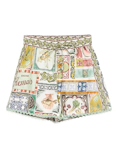 ALEMAIS scalloped printed shorts - White - zdjęcie produktu nr 1