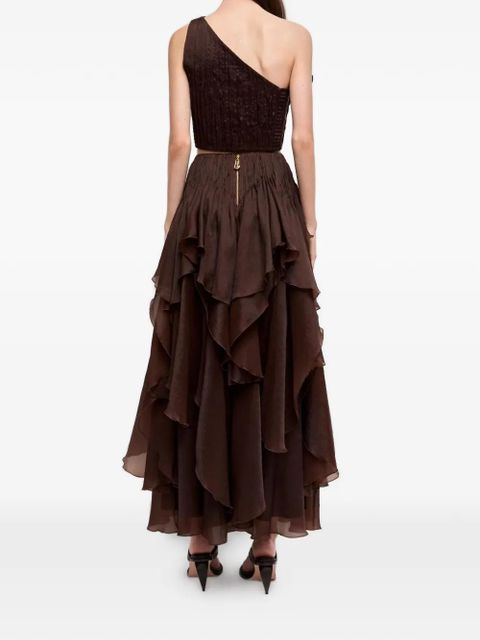 Aje Leigh layered fan top - Brown