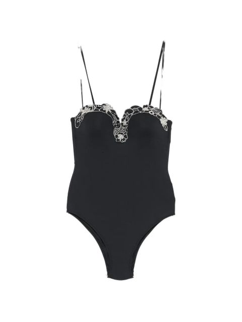 TWINSET floral-embroidered swimsuit - Black - zdjęcie produktu nr 1