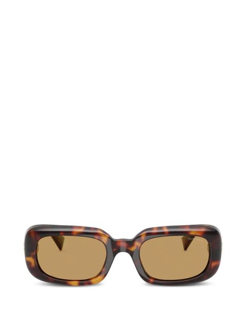 Miu Miu Eyewear Rêverie rectangle sunglasses - Brown - zdjęcie produktu nr 1
