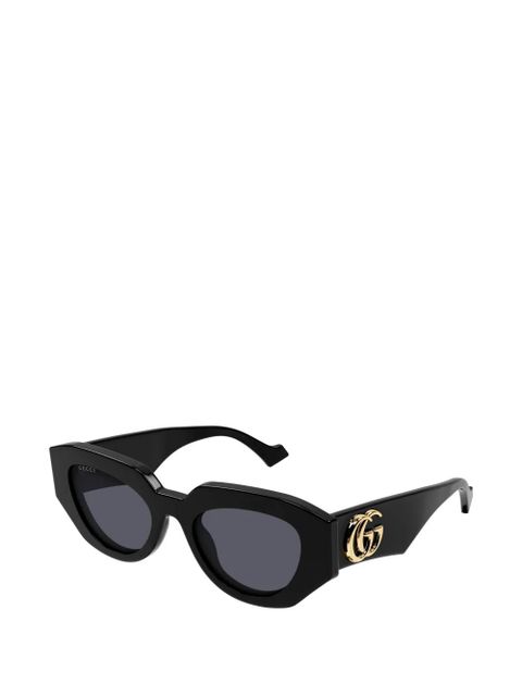 Gucci Eyewear Gene GG oval-frame sunglasses - Black