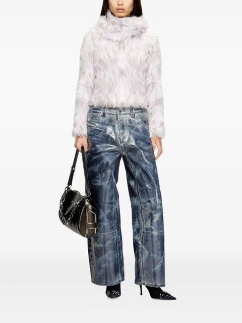 Diesel long-sleeve textured sweater - White