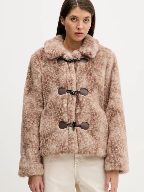 Hollister Co. kurtka kolor brązowy przejściowa oversize KI344-5046-101 - zdjęcie produktu nr 1