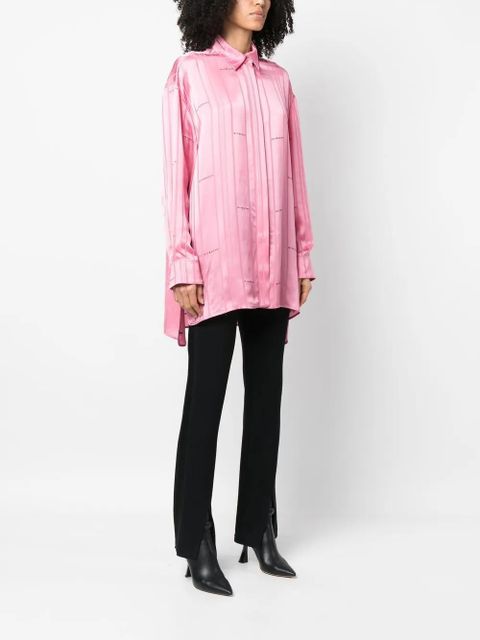 Givenchy logo-jacquard striped shirt - Pink