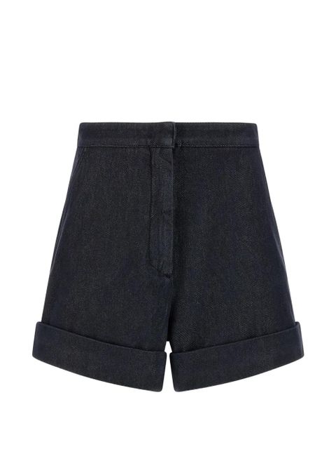 Max Mara Mxmcalca denim effect cuffed shorts - Blue - zdjęcie produktu nr 1