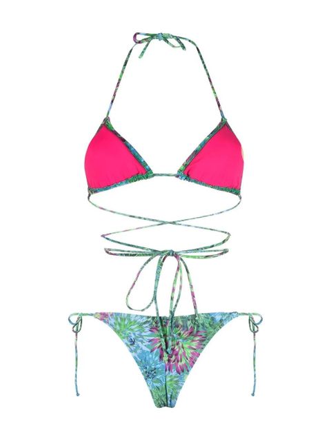 Reina Olga Miami floral-print bikini set - Green - zdjęcie produktu nr 2