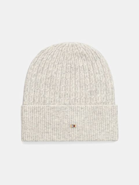 Tommy Hilfiger czapka kolor beżowy AW0AW17776 - zdjęcie produktu nr 1