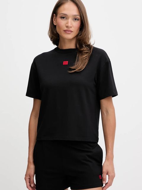 HUGO t-shirt damski kolor czarny 50556807 - zdjęcie produktu nr 1