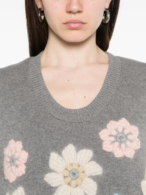 GANNI floral vest - Grey