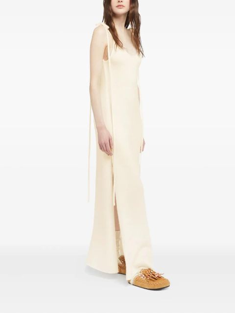 Alanui Finets tied-strap side-split maxi dress - White