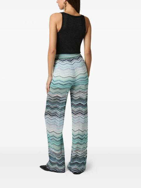 Missoni chevron-pattern trousers - Blue