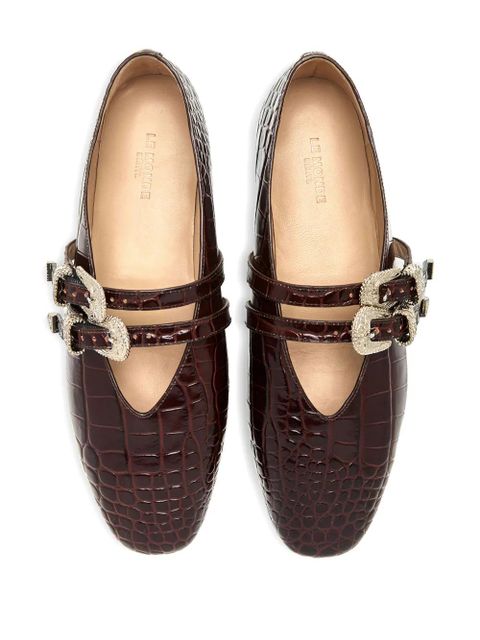 Le Monde Beryl Claudia leather ballet flats - Brown