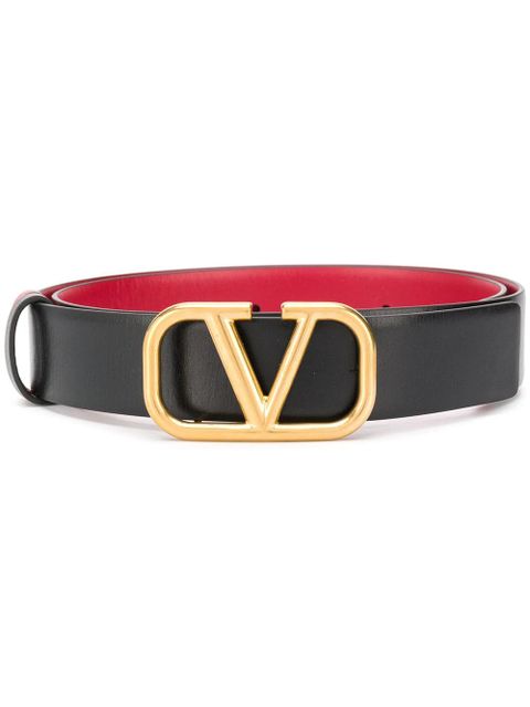 Valentino Garavani 30mm VLogo Signature reversible belt - Black