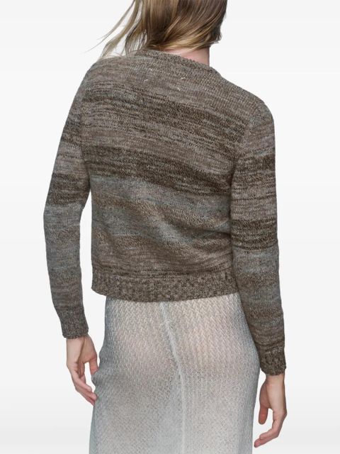 Maison Margiela striped crew-neck sweater - Brown