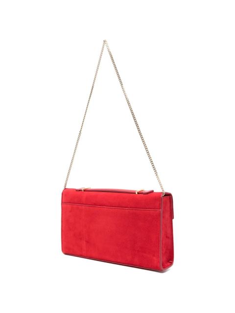 DeMellier Vancouver chain suede clutch bag - Red