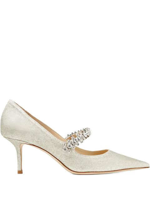 Jimmy Choo 65mm Bing crystal-embellished pumps - Gold - zdjęcie produktu nr 1