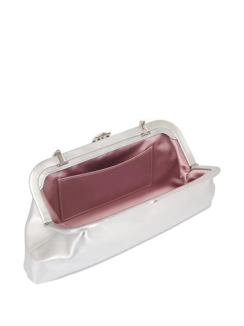 Jimmy Choo Skylar leather clutch bag - Silver