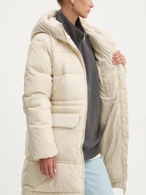 Tommy Jeans kurtka damska kolor beżowy zimowa DW0DW18842