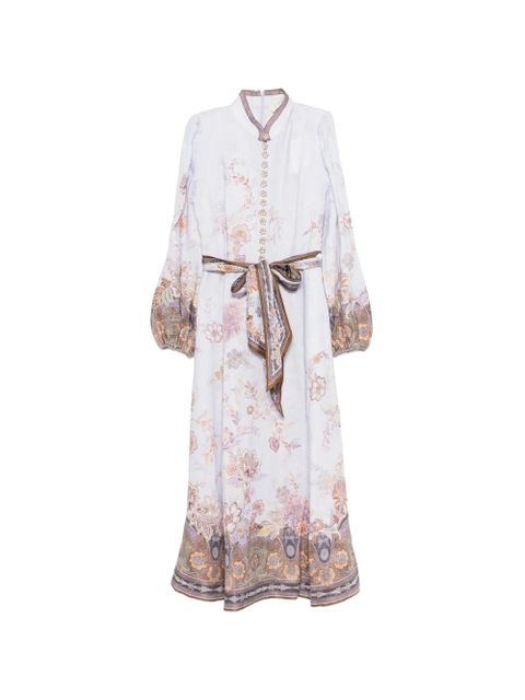 ZIMMERMANN Luna floral-print linen maxi dress - Blue - zdjęcie produktu nr 1