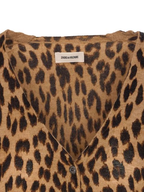 Zadig&Voltaire leopard-print button cardigan - Brown