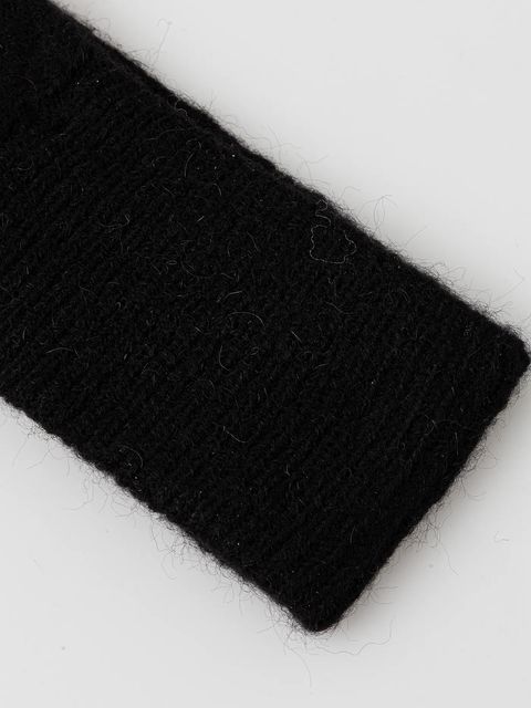 Tommy Hilfiger opaska na głowę z domieszką wełny kolor czarny AW0AW17989 - zdjęcie produktu nr 2