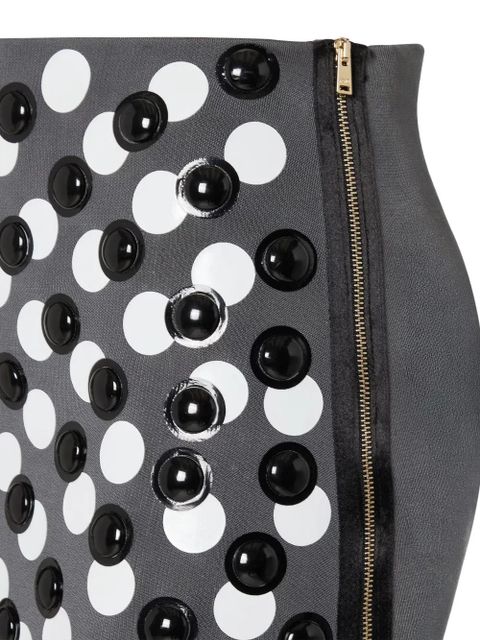 FENDI studded zip skirt - Grey