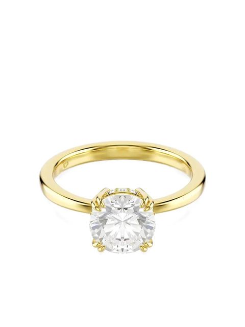Swarovski Stilla Attract cocktail gold-tone halo ring