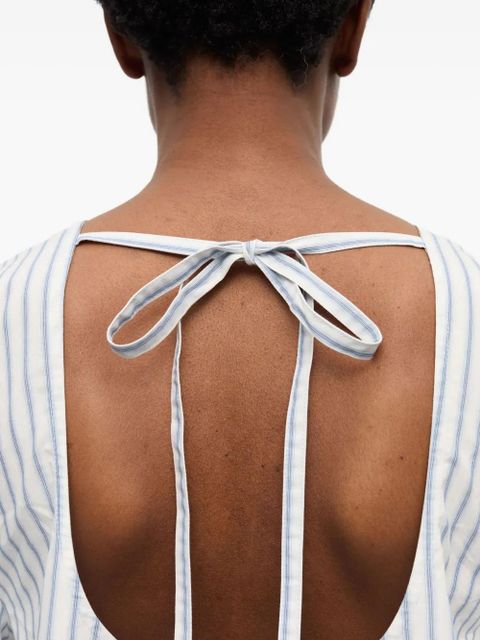 GANNI striped dress - White