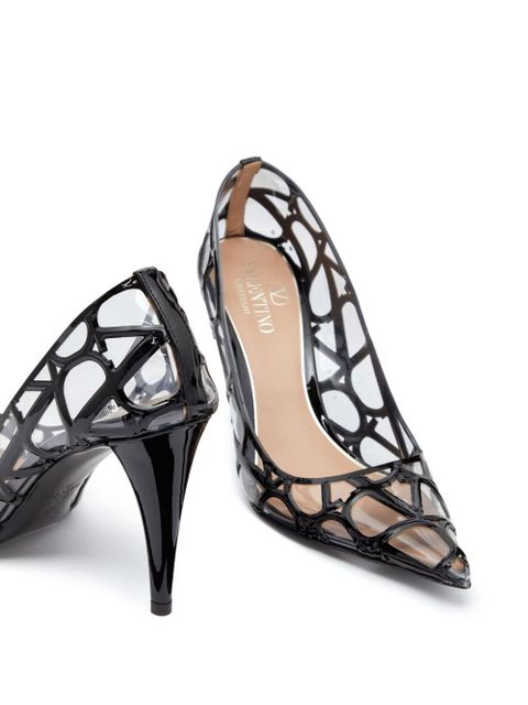 Valentino Garavani VLogo Signature transparent pumps - Black