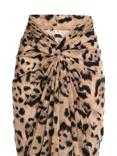 Agua By Agua Bendita knotted leopard print cover-up - Neutrals - zdjęcie produktu nr 2