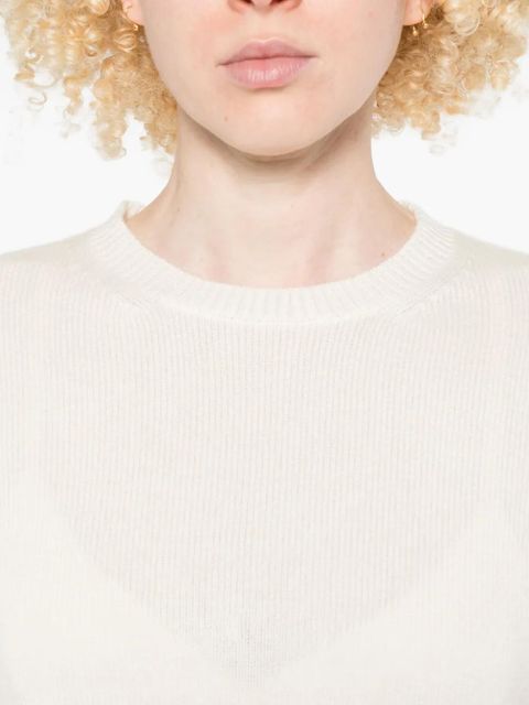 Max Mara round-neck long-sleeve sweater - White