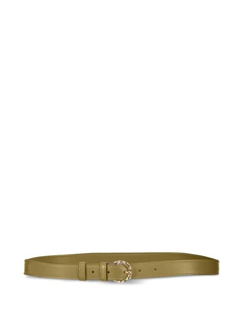 Ulla Johnson Gia twisted-buckle leather belt - Green - zdjęcie produktu nr 1
