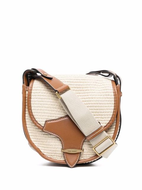 ISABEL MARANT Botsy leather-trim crossbody bag - Neutrals - zdjęcie produktu nr 1