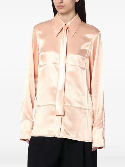 Jil Sander satin tie-neck shirt - Pink - zdjęcie produktu nr 1