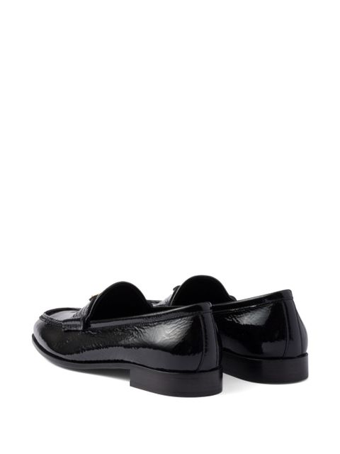 Prada patent-leather loafers - Black