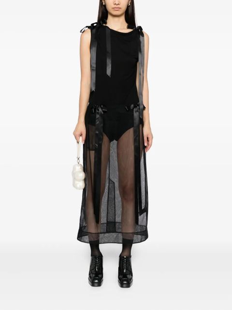 Simone Rocha ribbon-embellished skirt - Black - zdjęcie produktu nr 2