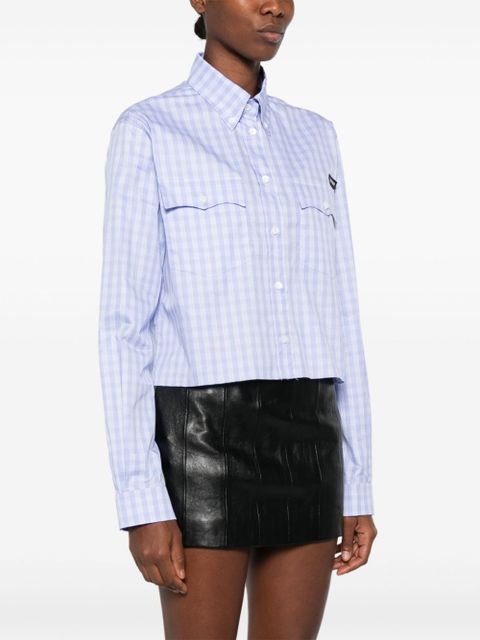 Miu Miu checked shirt - Blue