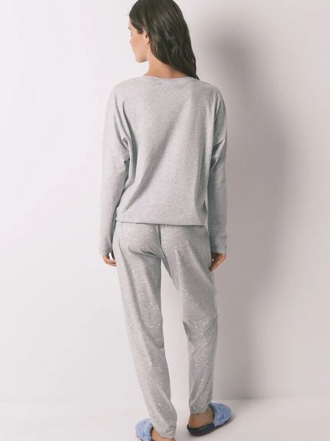 women'secret piżama damska kolor szary 3132130