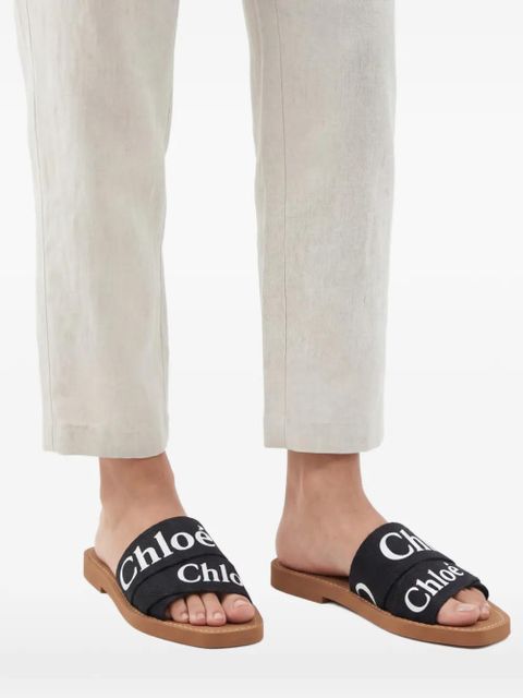 Chloé Woody logo-detail slides - Black