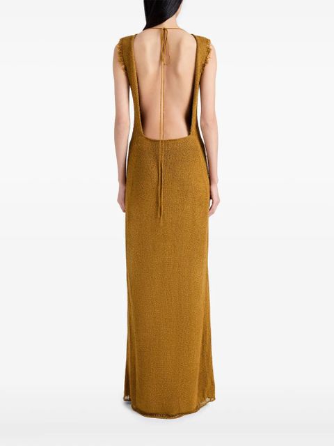 Proenza Schouler Silvia open-back bouclé dress - Brown