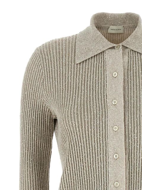 Magda Butrym Marled ribbed-knit cardigan - Grey