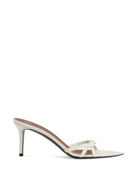 Giuseppe Zanotti Intrigo Braid 70 braided strips mules - White - zdjęcie produktu nr 1