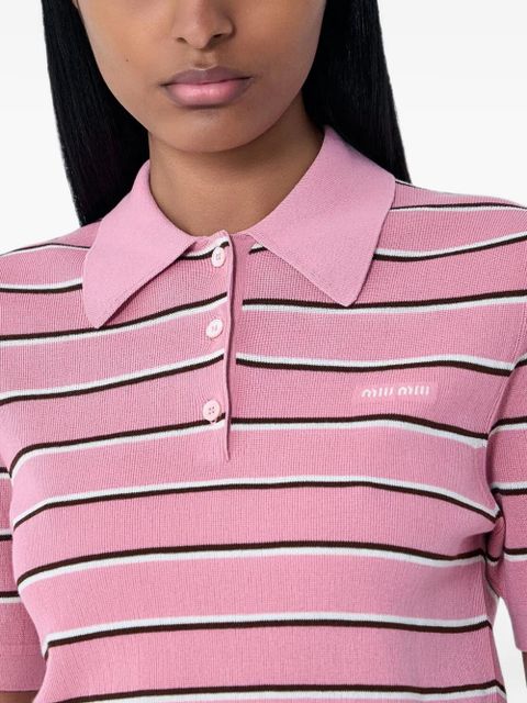 Miu Miu short-sleeve polo shirt - Pink - zdjęcie produktu nr 2