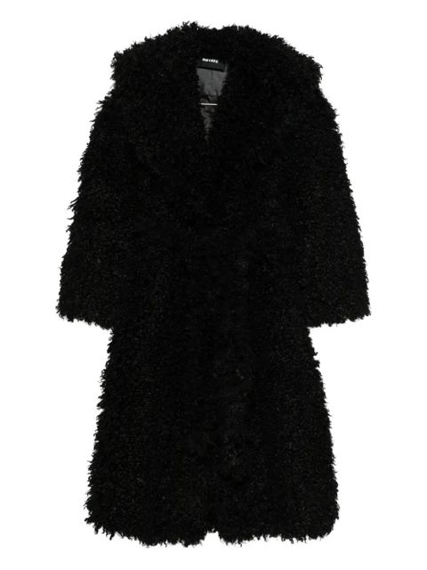 ROTATE BIRGER CHRISTENSEN long-sleeves faux-fur coat - Black